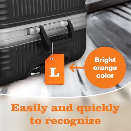 8 Pack Initial Luggage Tags for Suitcases Airplane Travel Essentials (8 Count)