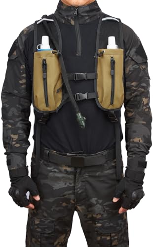 Running Hydration Vest Pack Tactical 3L Water Bladder Backpack Bag for Cycling Marathon Hiking Daypack Men & Women