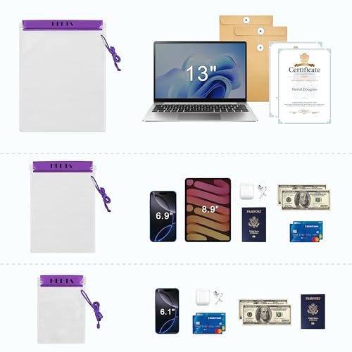 5 Pack Clear Waterproof Dry Bag Pouch (5 Count)