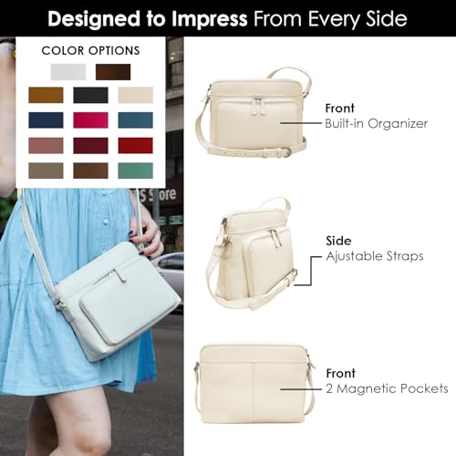 Genuine Soft Leather Crossbody Bags for Women