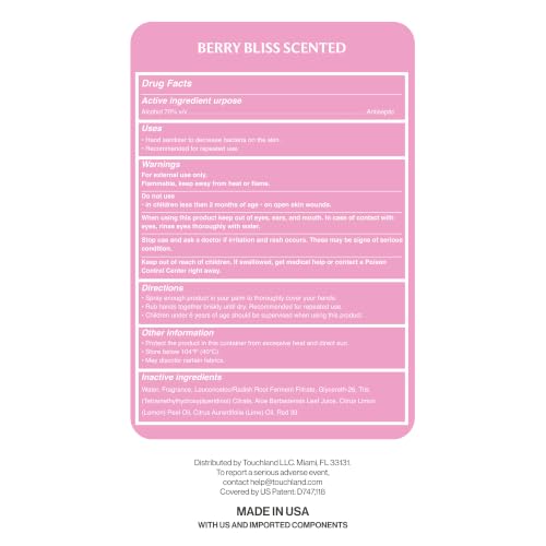 Pink Pop Set Berry Bliss Hydrating Hand Sanitizer Spray & Case