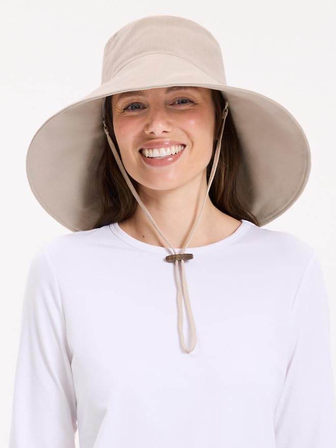 Women's Ultra Wide Cotton Linen Hat UPF 50+