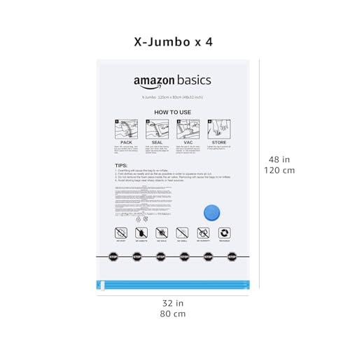 Vacuum Storage Bags for Blankets (4 Count)