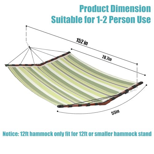 12FT 2 Person Hammock V Shaped Spreader Bar