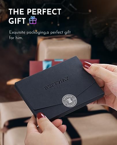 Slim Wallet for Men Women Minimalist Small Leather Front Pocket Wallets with RFID Blocking and Gifts Box