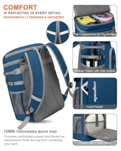 Cooler Backpack Insulated Leak Proof for Women Men Soft Cooler Bag (45 Count)