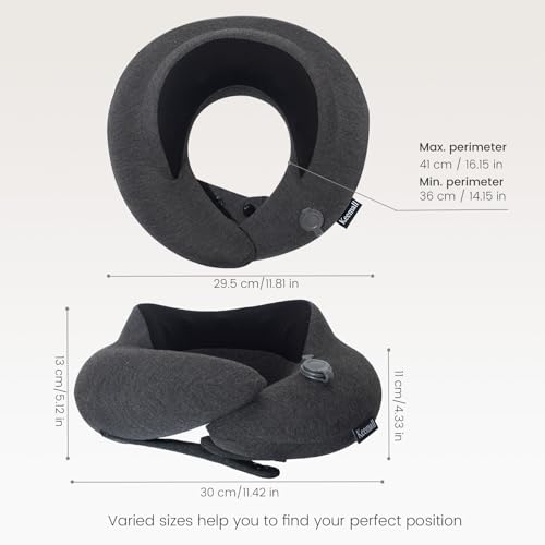 Upgraded Premium Inflatable Travel Neck Pillow for Airplane & Car