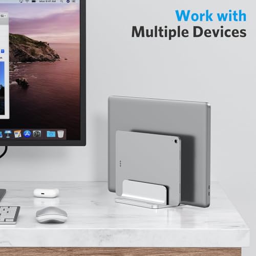 Dual Vertical Desk Laptop Stand Holder