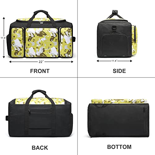4 Way Gym Bags for Men Gym Duffle Bag Sports Duffle Bag Backpack with Shoe Compartment & Wet Pocket