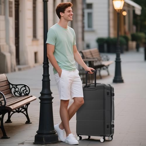 Luggage Set 6 Piece Carry on Hardcase Suitcase with Travel Bags (6 Count)