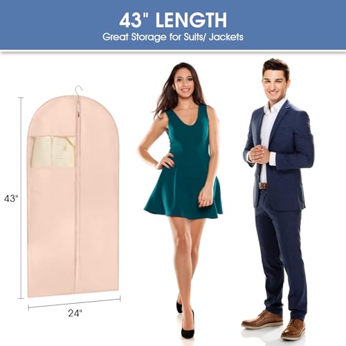 43" Suit Bags for Closet Storage and Travel (2 Count)