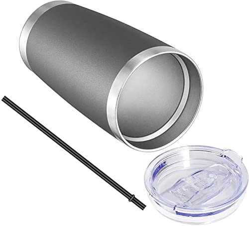 20oz Tumbler with Lid and Straw Stainless Steel Tumbler Cup Vacuum Insulated Double Wall Travel Coffee Mug Powder Coated Coffee Cup