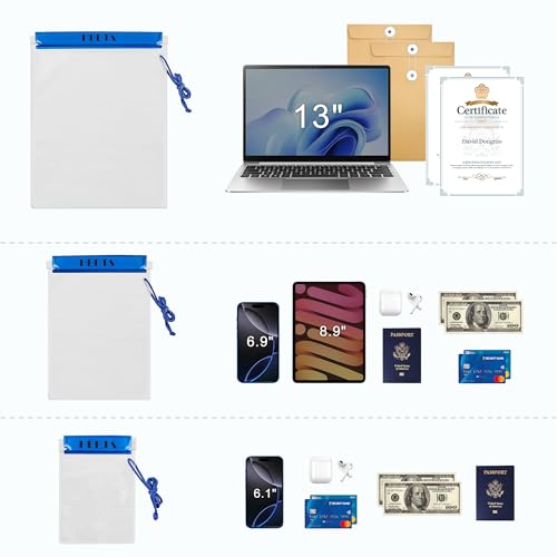 5 Pack Clear Waterproof Dry Bag Pouch (5 Count)