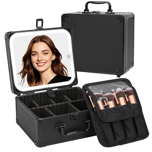 Travel Makeup Case with LED Mirror