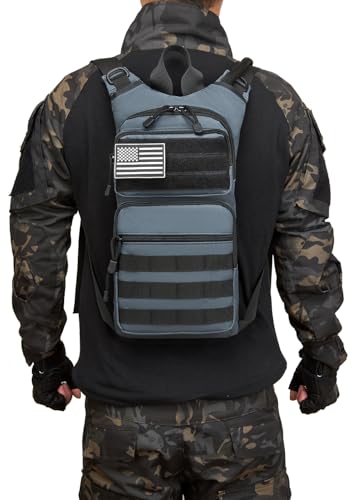 Insulated Water Hydration Pack Bag with 3L TPU Bladder Tactical Molle Hydration Backpack for Hiking Cycling Running