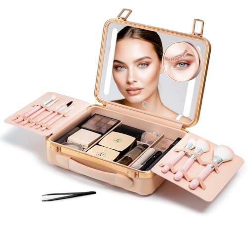 Travel Makeup Case with LED Mirror