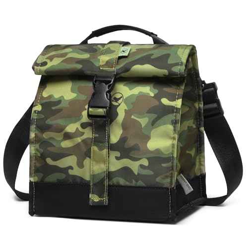 Insulated Lunch Bag Rolltop Lunch Box Tote Bag for Women