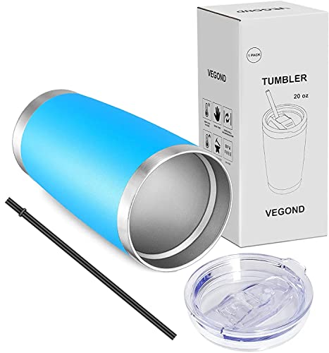 20oz Tumbler with Lid and Straw Stainless Steel Tumbler Cup Vacuum Insulated Double Wall Travel Coffee Mug Powder Coated Coffee Cup
