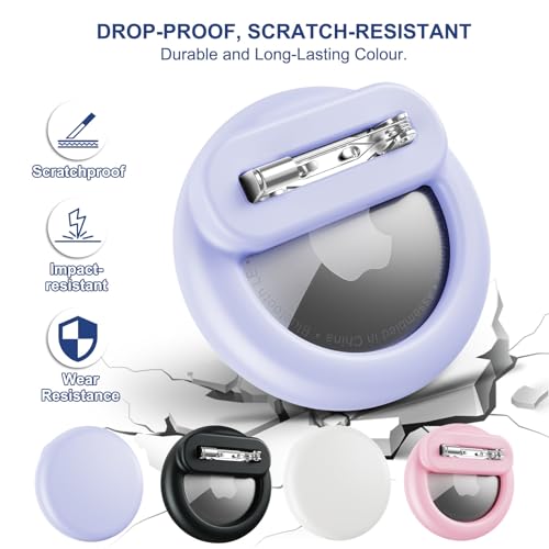Airtag Hidden Holder for Kids with Invisible Pin (4 Count)