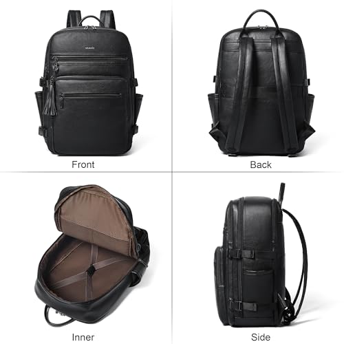 Vegan Leather Laptop Backpack for Women Fits 16 Inch Laptop