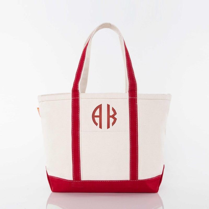 CB STATION Medium Classic Canvas Tote Bag for Women, Top Zipper Closure, Outer Pocket, Daily Essentials, Groceries, Traveling