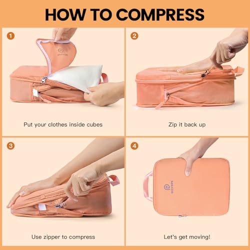 Lightweight Compression Packing Cubes for Suitcases (7 Count)