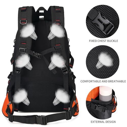 Nerlion 40L Hiking Backpack Travel Backpack for Men Women Camping Waterproof Outdoor Hiking Daypack Lightweight Backpack