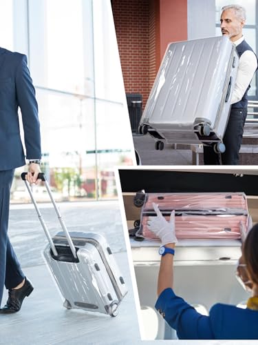 Upgraded Zippered Clear PVC Suitcase Cover 20 Inch