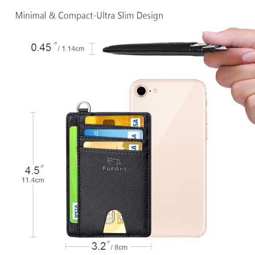 Slim Minimalist Wallet RFID Credit Card Holder for Men