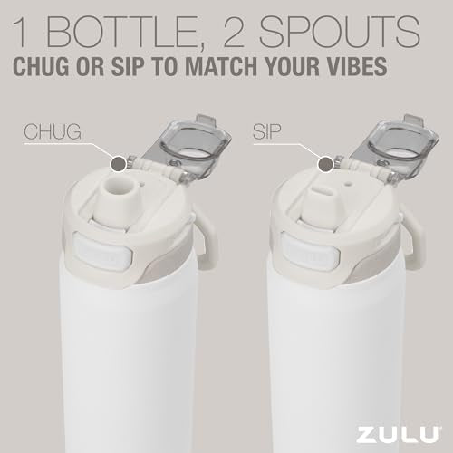 Powerfill Pro 40oz Stainless Steel Sip or Chug Water Bottle