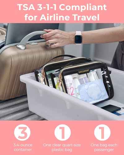 Clear Toiletry Bag for Travel (2 Count)