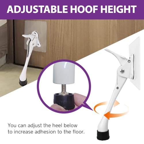 HASHI 6 Inch Kickdown Door Stopper No Drilling