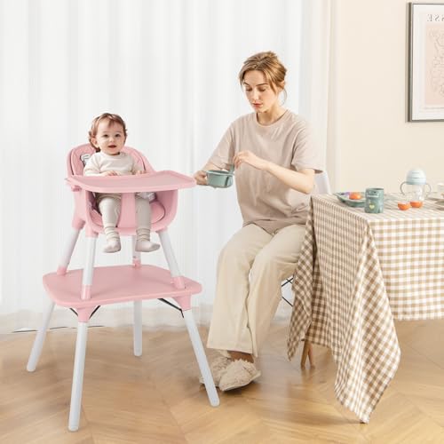 High Chair 5 in 1 Convertible Highchair for Babies & Toddlers