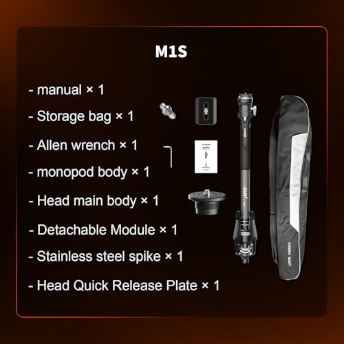 One Click Lifting Monopod with Feet