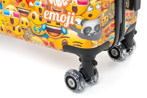 LIL FLYER GO V2 x Emoji Ride On Suitcase for Kids