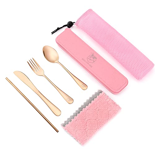 Travel Utensils Set Stainless Steel with Carrying Case