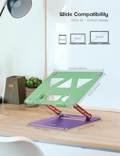 Laptop Stand for Desk-Adjustable Laptop Stand Holder -Foldable Notebook Computer Stands for MacBook Air Pro HP Lenovo Dell Samsung Chromebook