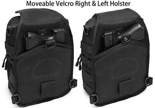 Tactical Sling Backpack With Holster Military Crossbody Bag for Men Single Shoulder Back Pack 10L