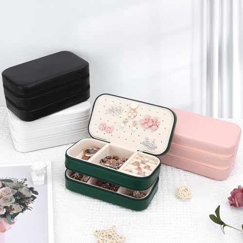 Small Travel Jewelry Box with Double Zipper