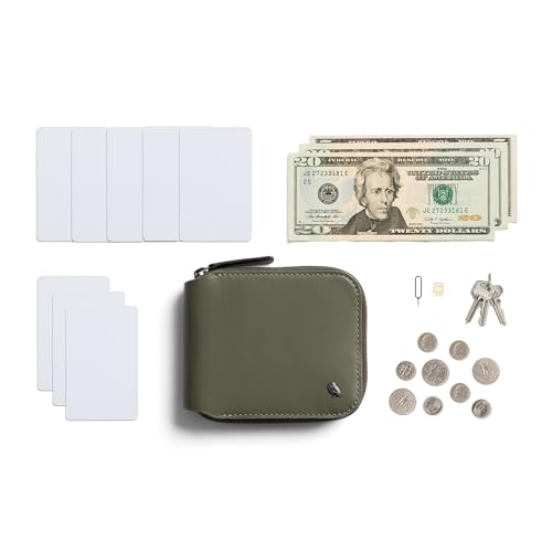 Zip Wallet Slim Leather Billfold