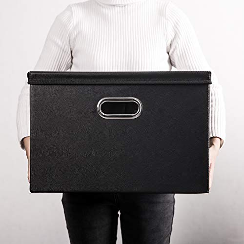 Large Collapsible Storage Bin with Lid [1