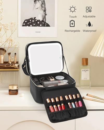 Makeup Bag with LED Mirror