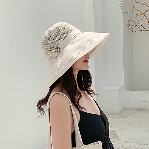 Women Summer Wide Brim Sun Hat Bucket Fishing Hats UV Protection