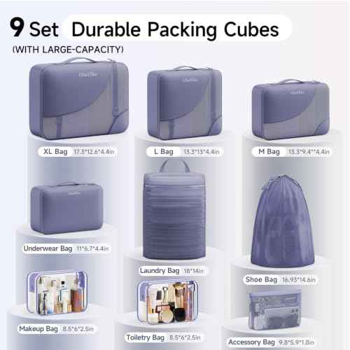 Packing Cubes for Travel (9 Count)
