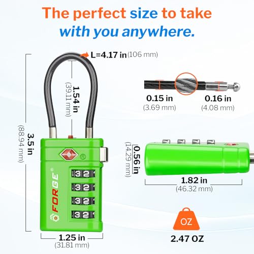 Open Alert TSA Approved Luggage Locks (2 Count)
