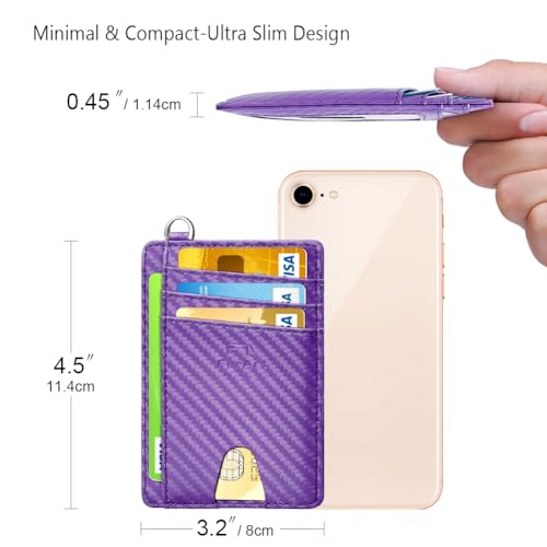 Slim Minimalist Wallet RFID Credit Card Holder for Men