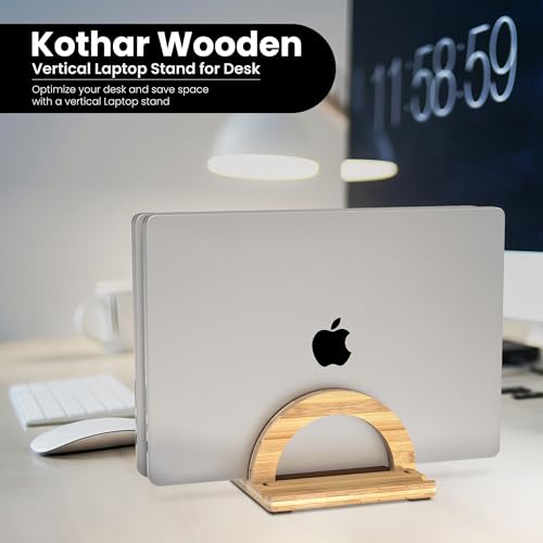 Premium Wood Vertical Laptop Stand