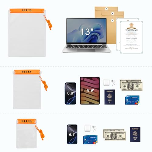 5 Pack Clear Waterproof Dry Bag Pouch (5 Count)