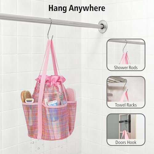 Mesh Shower Caddy Portable with Drawstring