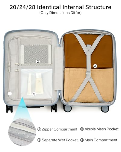 20 Inch Expandable Carry On Luggage